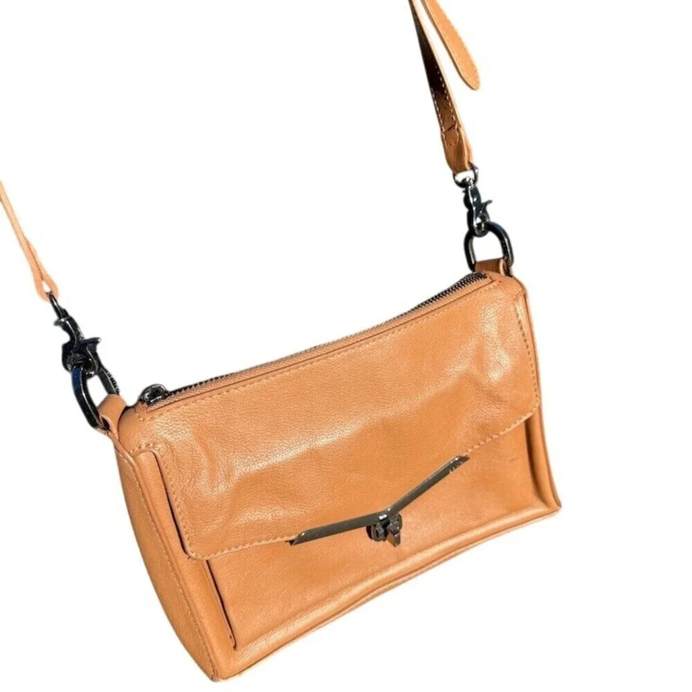 Botkier Valentina Small Crossbody Bag Cognac Tan Leather